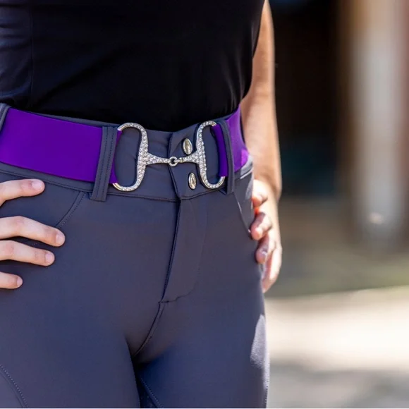 NWT Equestrian charcoal, gray button up riding breeches full bottom - Picture 10 of 12